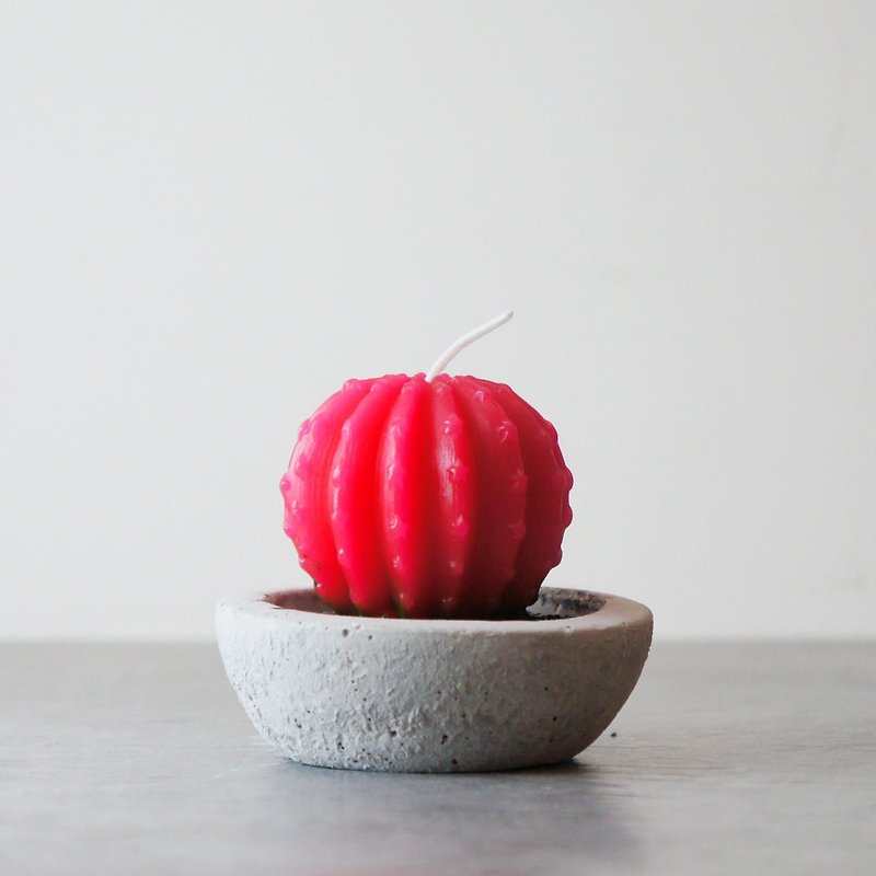 Grafted Cactus Citronella Candle - เทียน/เชิงเทียน - ขี้ผึ้ง สีแดง