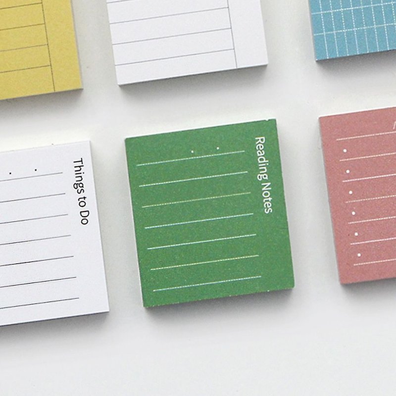 GMZ pastel square crisp index post-it notes -06 reading notes (green), GMZ07198 - Sticky Notes & Notepads - Paper Green
