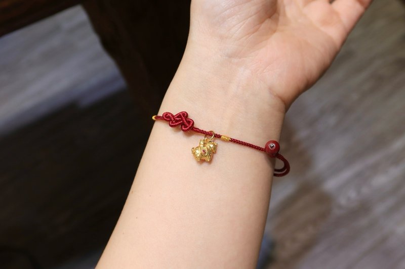 2026年馬年本命年紅繩手繩 諸事順意馬上有錢 紫金砂如意結生肖馬 - 手鍊/手環 - 水晶 