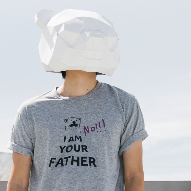 I'M YOUR FATHER, Changeable color t-shirt - เสื้อฮู้ด - ผ้าฝ้าย/ผ้าลินิน สีเทา