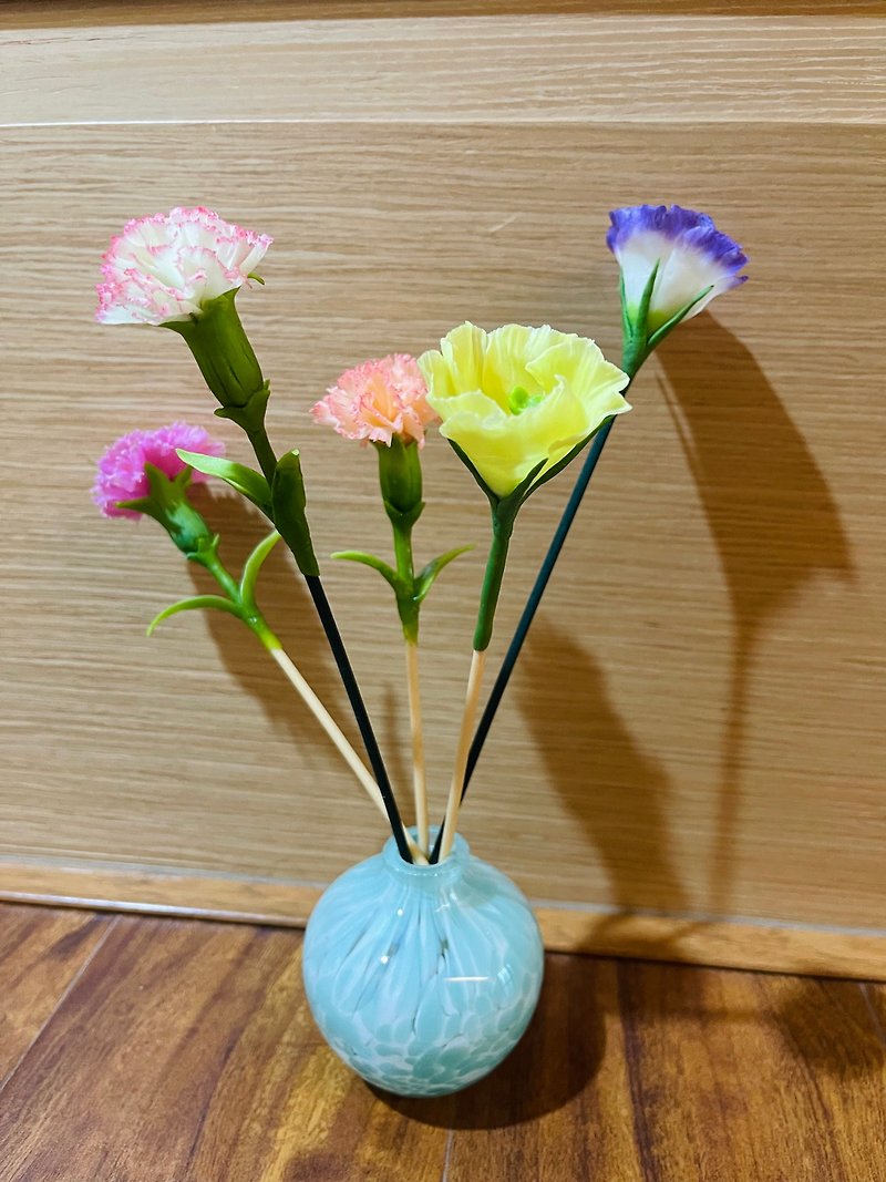 Simulation Clay Diffuser Stick Carnation Bellflower - Items for Display - Clay 