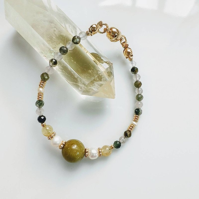 C.Lady晶女子// 能量之環水晶手鍊－穩定心靈、促進愛與和諧 - 手鍊/手鐲 - 水晶 綠色