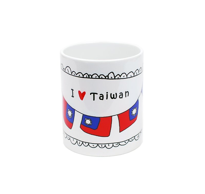 I LOVE TAIWAN---Mug - แก้วมัค/แก้วกาแฟ - ดินเผา ขาว