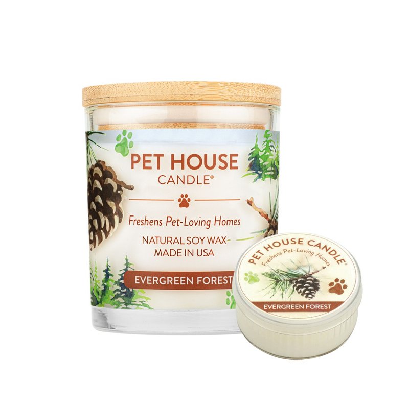【美國PET HOUSE】室內除臭寵物香氛蠟燭-翡翠松林 - 香氛蠟燭/燭台 - 蠟 