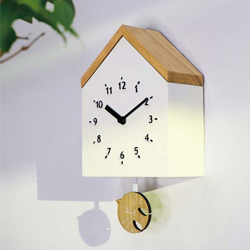 【日本オリジナルスポット割引】クリエイティブキャビン振り子時計 壁掛け時計 クロックエッセンシャルスタイルクロック 家庭用 - 時計 - 木製 