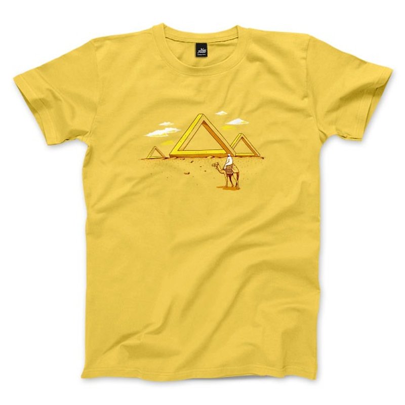 Penrose Triangle-Yellow-Unisex T-shirt - Men's T-Shirts & Tops - Cotton & Hemp Yellow