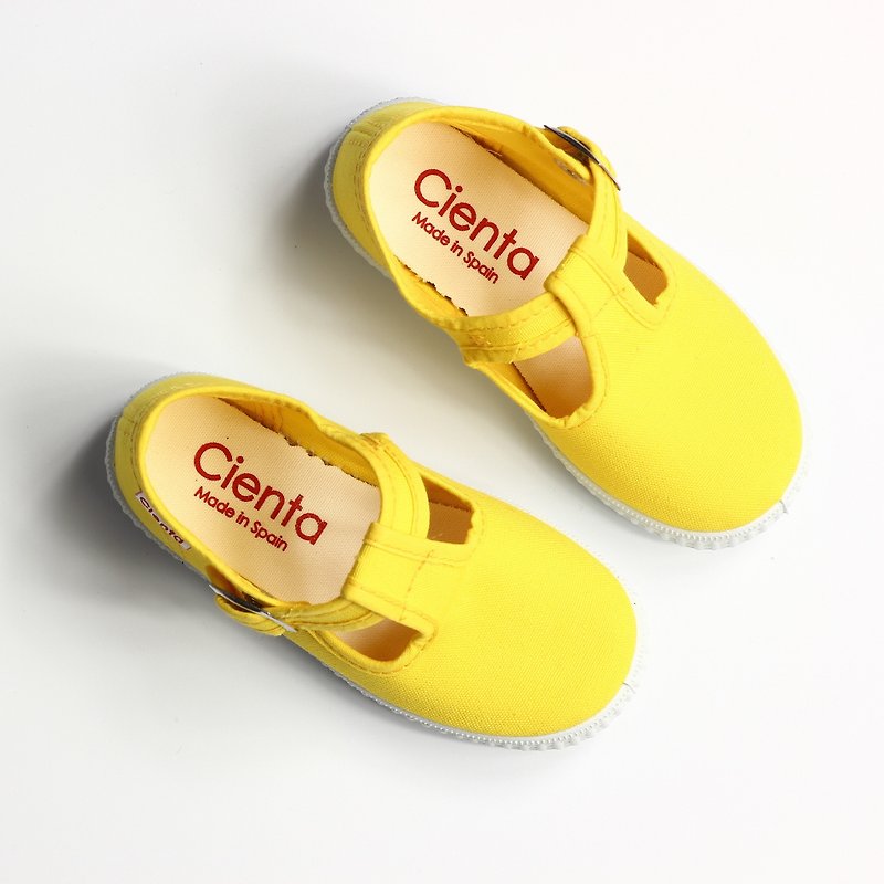 Spanish national canvas shoes CIENTA 51000 04 yellow children's shoes size - Kids' Shoes - Cotton & Hemp Yellow