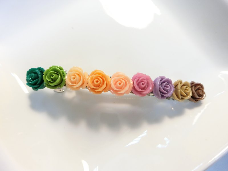 花兒系列-祕密花園彈簧夾-Ｃ(Ｌ) - 髮夾/髮飾 - 其他材質 多色