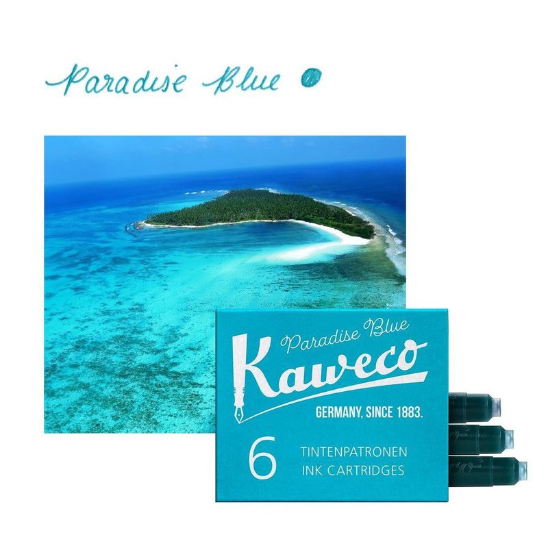 Germany KAWECO European standard card water card ink tube sky blue - Ink - Pigment Blue