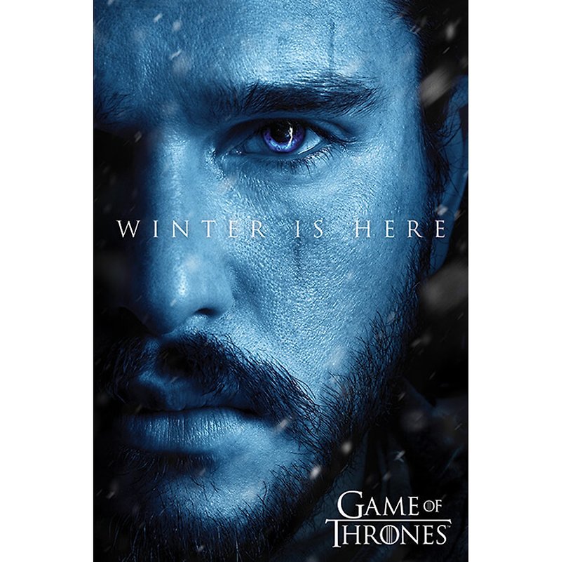 [A Song of Ice and Fire: Game of Thrones - Winter is Coming] Jon Snow Poster - Posters - Other Materials Blue