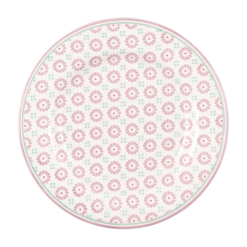 【新品】丹麥GreenGate Narina pale pink 餐盤15cm - 盤子/餐盤/盤架 - 陶 多色