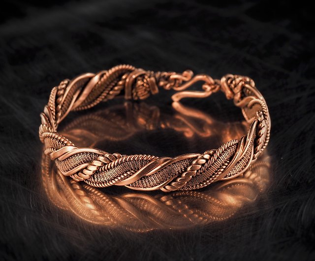 Zinc Bracelet with Pure Copper – The Hammering Man