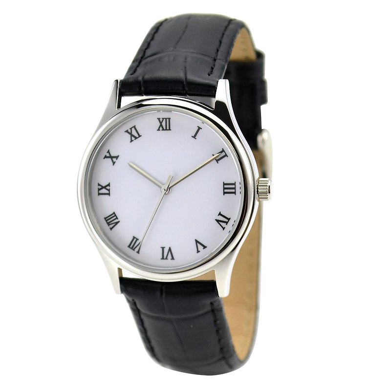 簡約手錶(羅馬字) - 中性 - 全球免運 - 女裝錶 - 其他金屬 白色