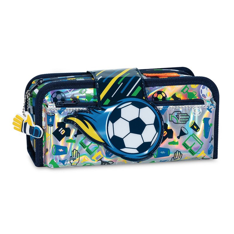 Tiger Family FunTime Fun Pencil Box - Football Carnival - Toiletry Bags & Pouches - Plastic Black