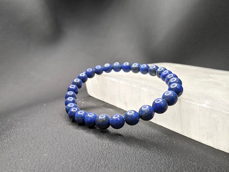 Lapis Lazuli Afghanistan 6mm Bracelet Natural Crystal Crystal - สร้อยข้อมือ - คริสตัล สีน้ำเงิน