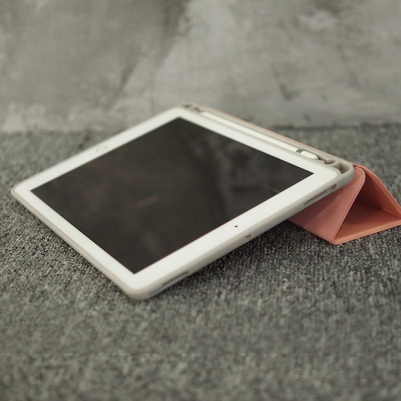 Lucid+Folio | Shock Resistant Folio Case w/ Pencil Slot for iPad 9.7 - Coral - Tablet & Laptop Cases - Faux Leather Pink