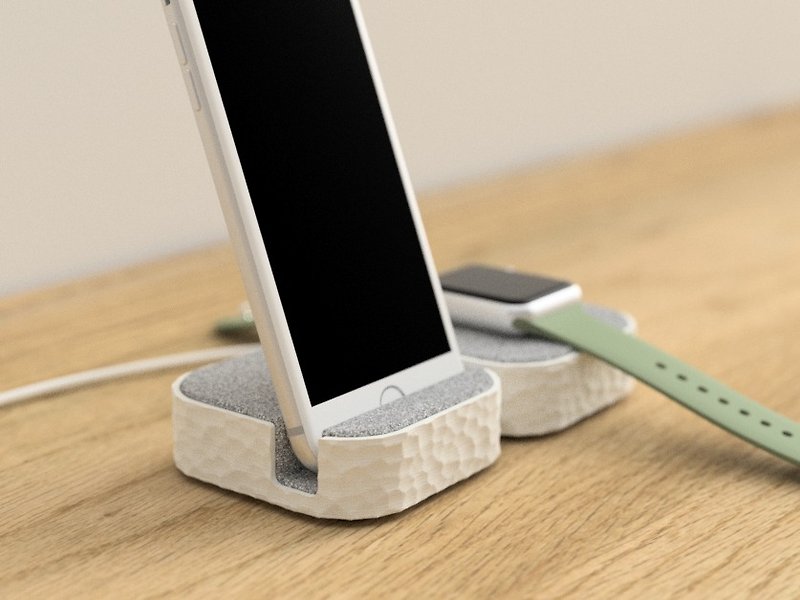 iphone stand, iphone holder, phone stand, minimal, for women - 手機/平板支架 - 環保材質 白色