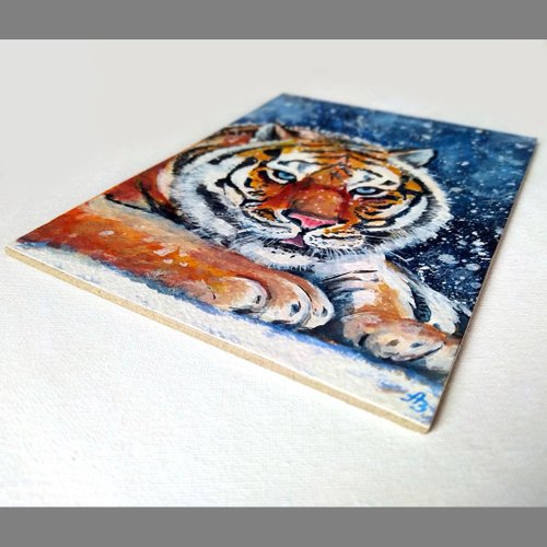 『雪に踊る』 アクリル画 A3サイズ★原画1点物★ 雪に踊る』 アクリル画 A3サイズ☆原画1点物☆ 雪に踊る