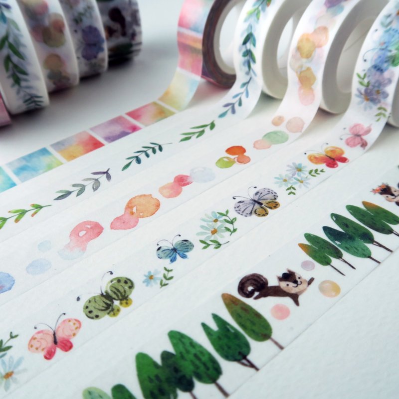 A full set / Caroline illustration 2016 paper tape / send packing sheet into 3 - Washi Tape - Paper 