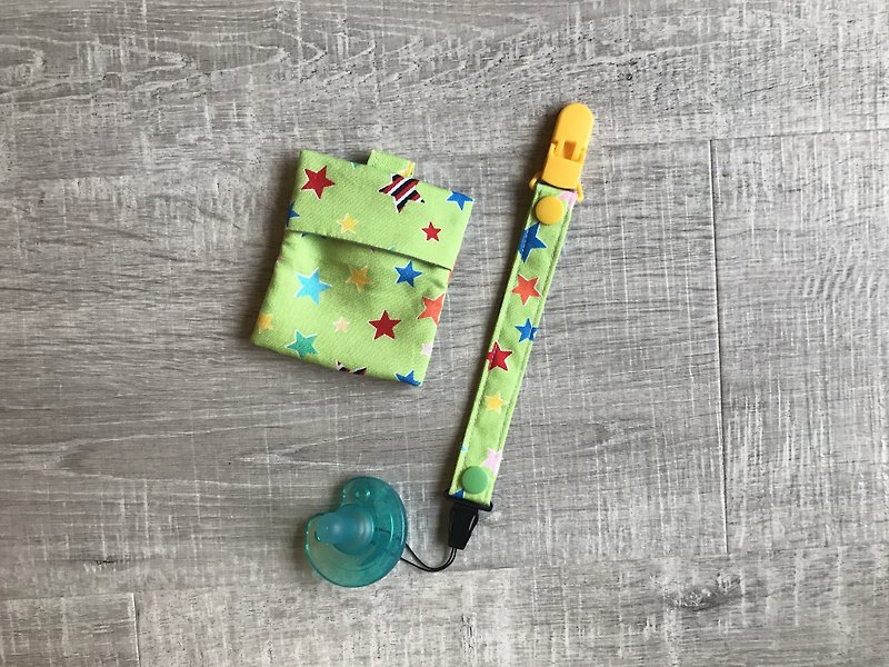 Handmade pacifier storage bag vanilla pacifier peace bag 0~2 years old can be selected hand palm - Other - Cotton & Hemp Green