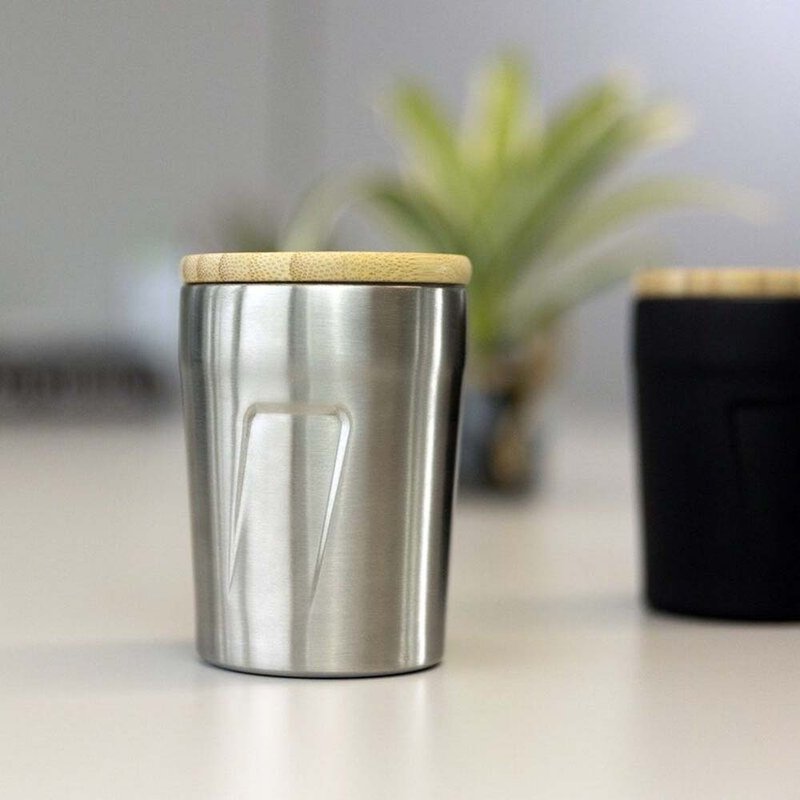 【畢業禮物】【客製化禮物】竹蓋雙層不銹鋼保溫隨身咖啡杯 - 保溫瓶/保溫杯 - 不鏽鋼 