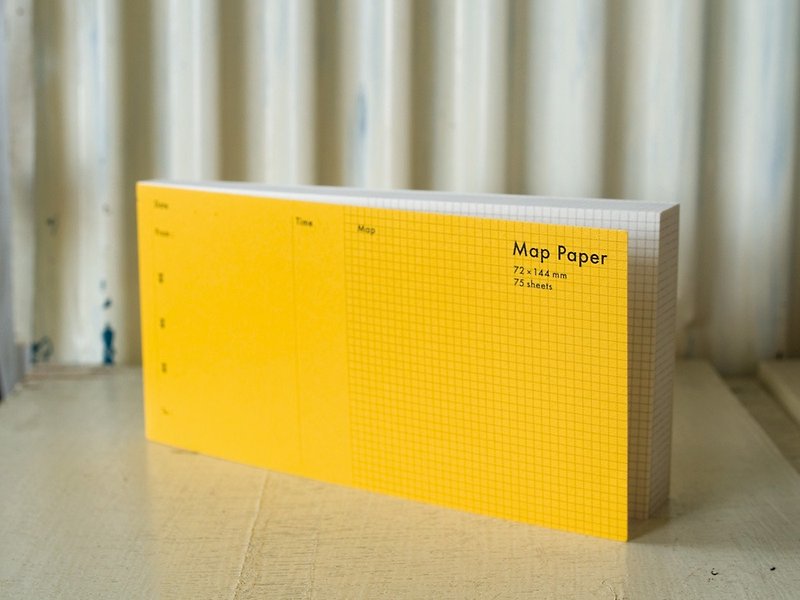 Classiky / drop around / Map Paper (45414-01) - Sticky Notes & Notepads - Paper Yellow