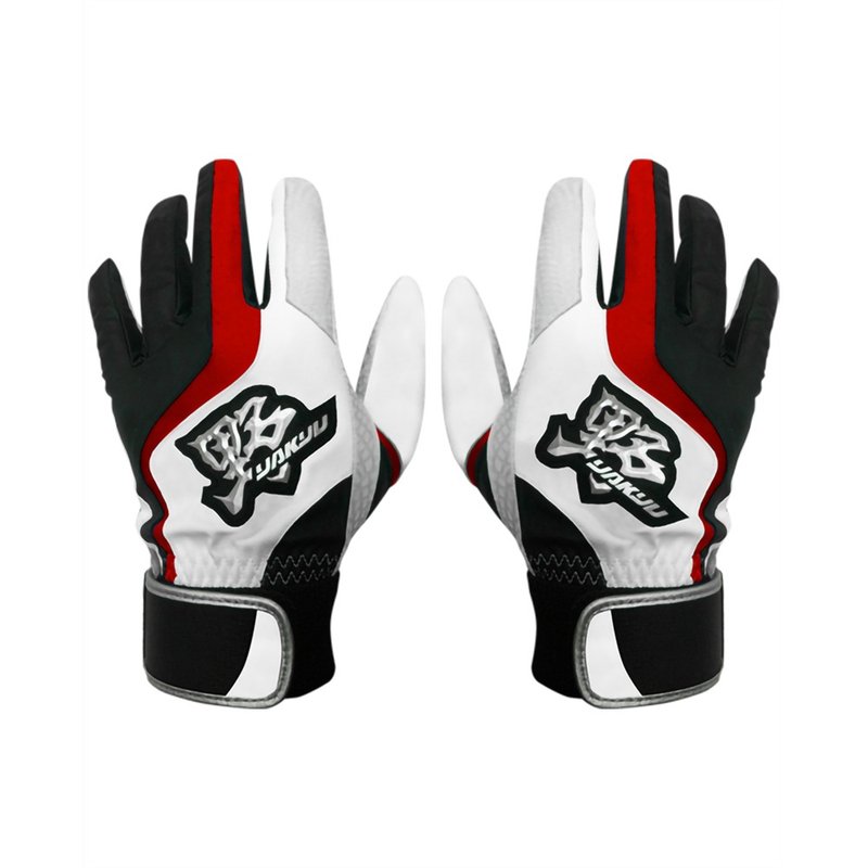 【YAKYU】PRO Style(1 Pair)Genuine Leather - White/Red - Fitness Accessories - Genuine Leather Red