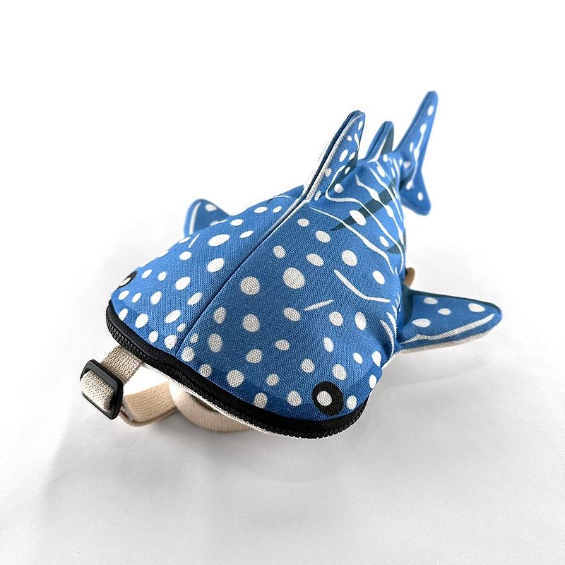 Design No.WS117a - 【Cotton Canvas】Whale Shark Bags#S - Messenger Bags & Sling Bags - Cotton & Hemp Blue