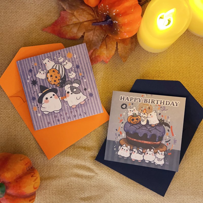 New products in stock New products in stock [N Rabbit studio] Halloween season limited envelope small cards - 2 in total - การ์ด/โปสการ์ด - กระดาษ 