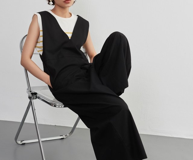 リネン　オールインワンサロペット solamonat poche｜【30％OFF】リネンオールインワン サロペット