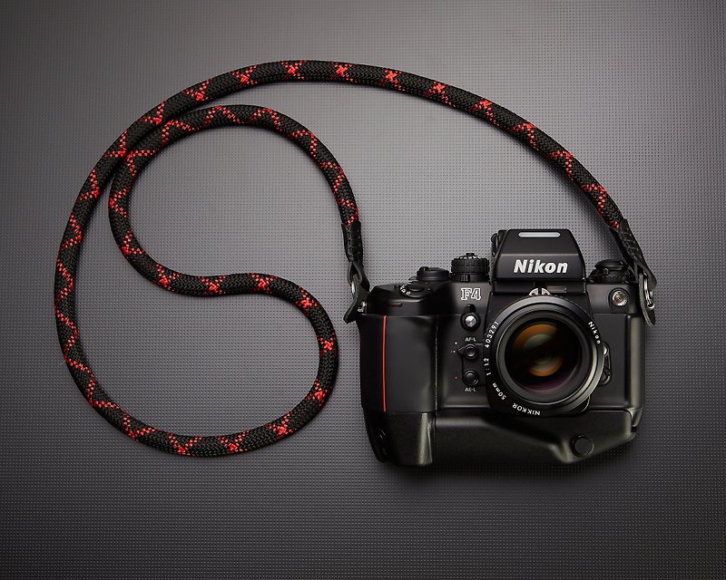 11mm Climbing Rope Camera strap (Lava Python) - Camera Straps & Stands - Nylon Black