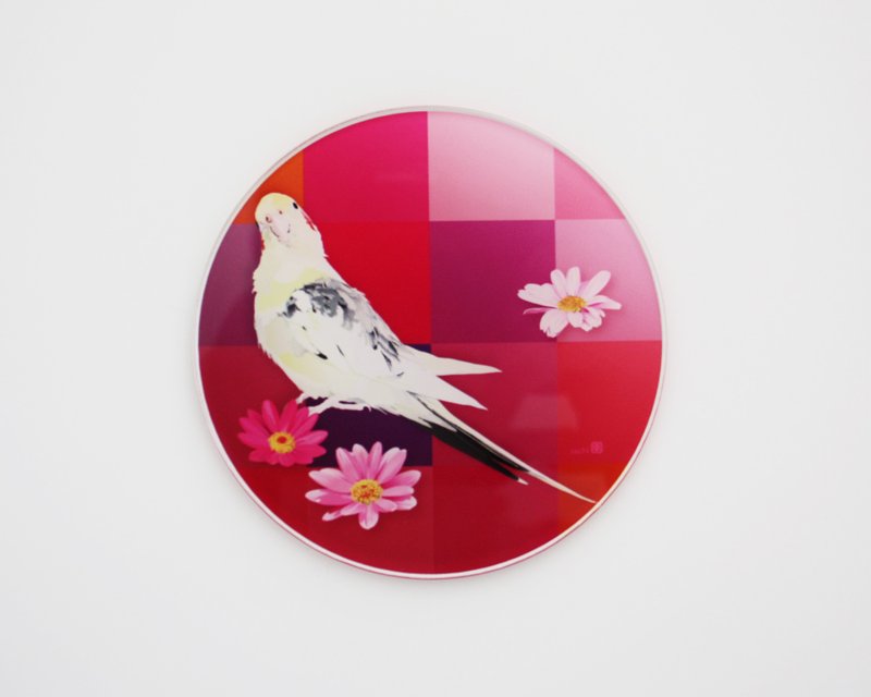 Acrylic Coaster Cockatiel Pink - Coasters - Acrylic Red