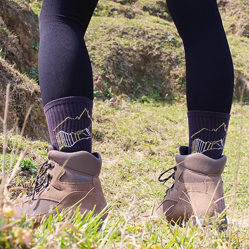 【FOOTER】Mountain High Hiking Socks (Women-T203M) - Socks - Cotton & Hemp Multicolor