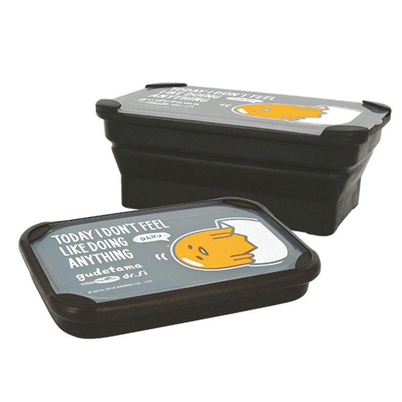 dr.Si x 嘿 egg yolk's black 矽 矽 巧 巧 lunch box - Lunch Boxes - Silicone Black