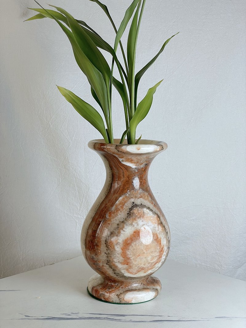 【玉玉印章】 特級天然紅龍玉花瓶 - 花瓶/陶器 - 寶石 橘色