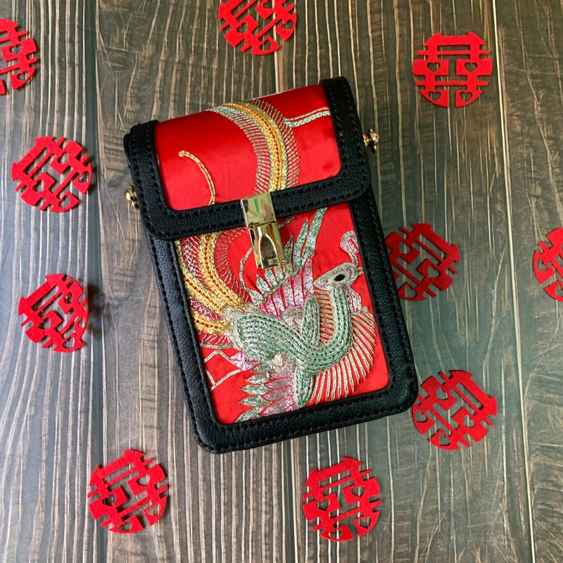 二手裙褂真皮手機包 - 側背包/斜背包 - 其他材質 多色