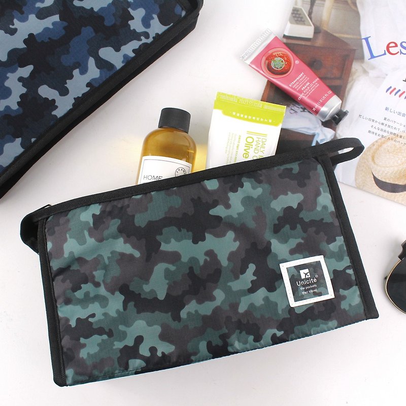 Chuyu camouflage mesh zipper storage bag/3C stationery storage/wash bag - กระเป๋าเครื่องสำอาง - วัสดุกันนำ้ หลากหลายสี