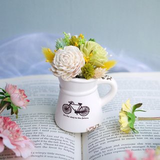 Pieces of praise - the village of white and green sun milk bottle dry flower flower fragrant flowers