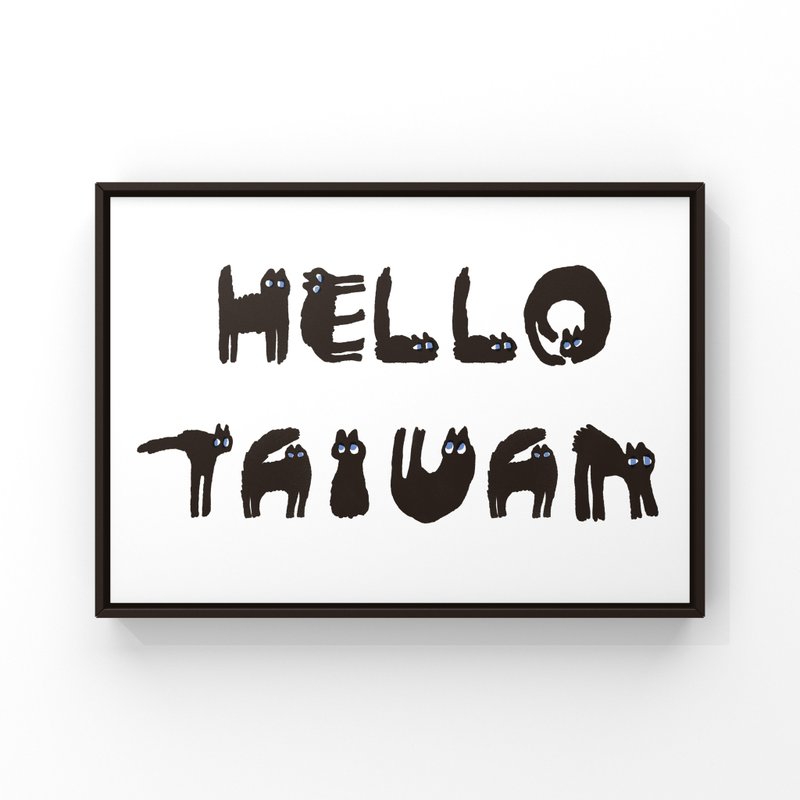 客製貓咪字母海報- 印刷畫/掛畫/海報 - 海報/掛畫/掛布 - 紙 黑色