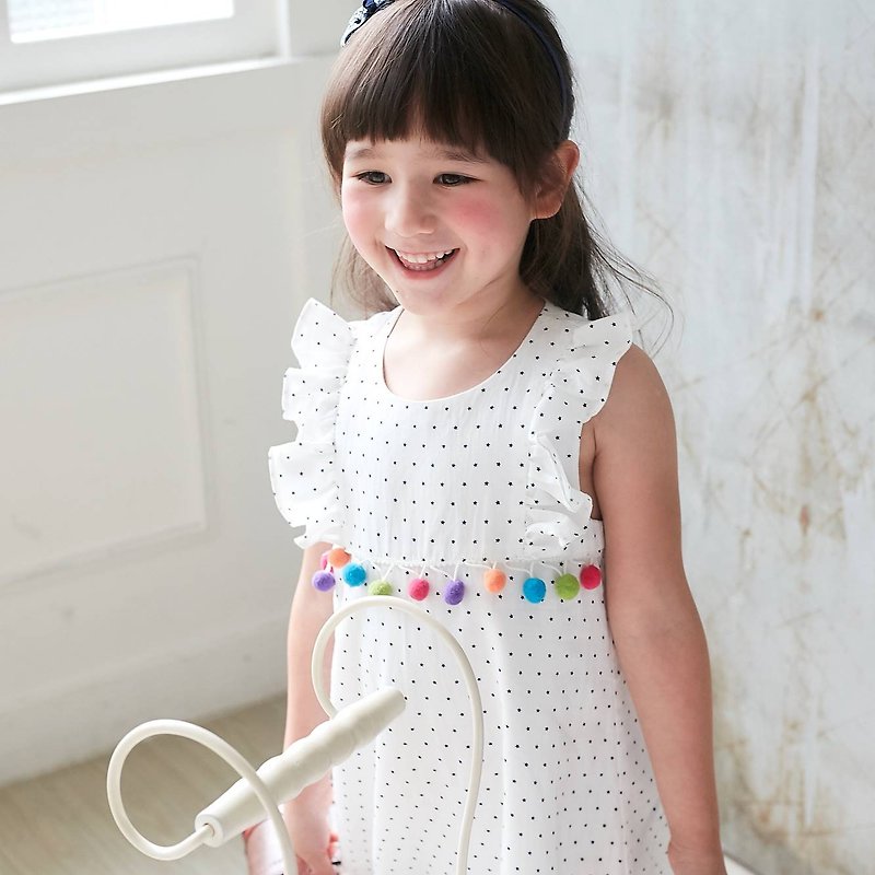 (Children's Wear) Pure Cotton-Norwegian Galaxy - Kids' Dresses - Cotton & Hemp White