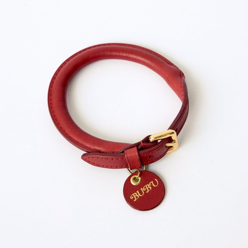 Handmade Course Small PONPON Collar | Pet Accessories | Leather | Genuine Leather | Gifts - Leather Goods - Genuine Leather 