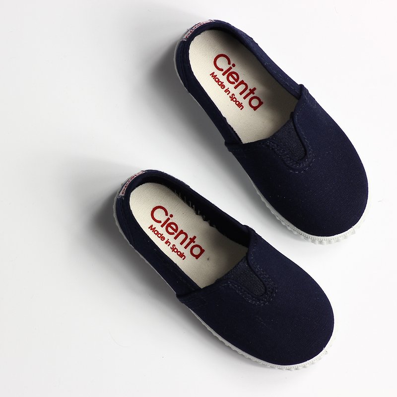 スペイン人は靴CIENTA 54000 77ダークブルー子供キャンバス、子供サイズ - キッズシューズ - コットン・麻 ブルー