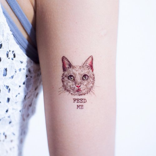 Mamotk ピンバッジ(Cat) タトゥーシール いぬねこ タトゥーシール シール・ステッカー pacho 通販