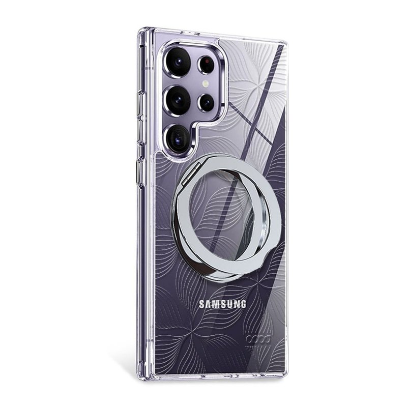 SamsungS25/S24/A56/Flip7浮雕感軍規360旋轉磁吸立架手機殼-脈絡 - 手機殼/手機套 - 其他材質 多色