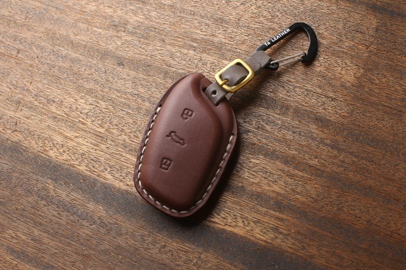 Customized tea skin MG HS PHEV car key leather case - ที่ห้อยกุญแจ - หนังแท้ 