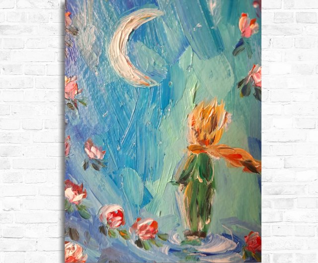 油絵 絵画 原画『星の王子さま』 油絵 絵画 原画 『星の王子さま』の通販 by えびな｜ラクマ