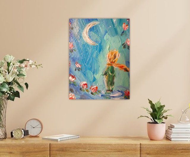 油絵 絵画 原画『星の王子さま』 油絵 絵画 原画 『星の王子さま』の通販 by えびな｜ラクマ