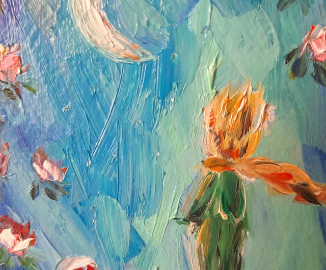 星の王子さまの油絵 星の王子さまの壁アート 小王子油スケート
