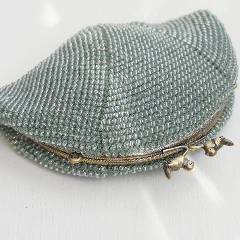 Ba-ba handmade Beads crochet petit-bag No.1383 - 手拿包 - 其他材質 綠色