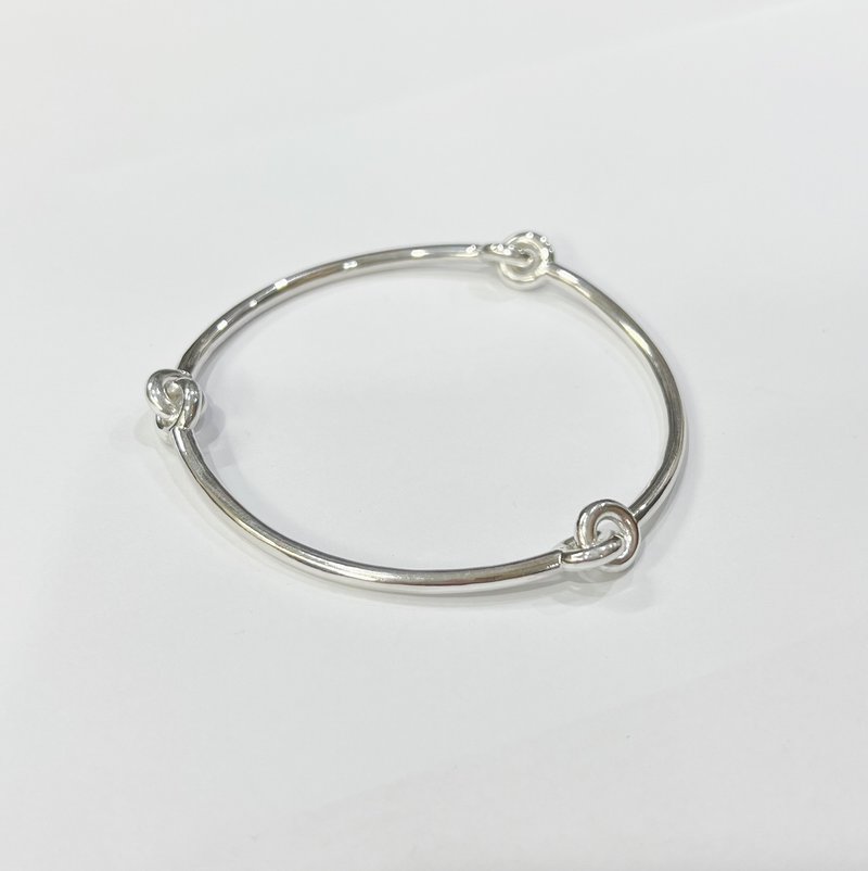 Tripartite sterling silver bracelet - สร้อยข้อมือ - เงินแท้ สีเงิน